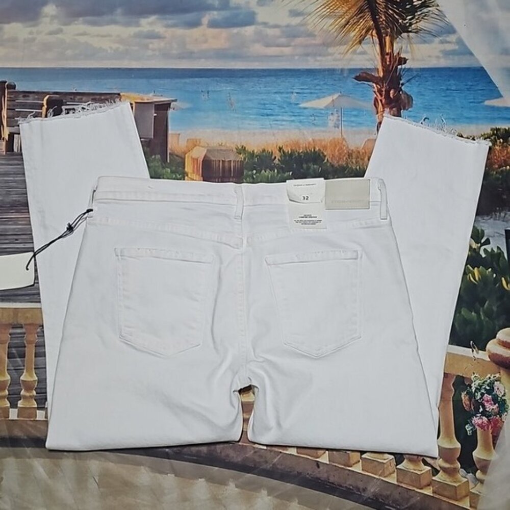 Citizens of Humanity Premium Vintage Ella Raw Hem White Jeans Size 32 New - Picture 7 of 10